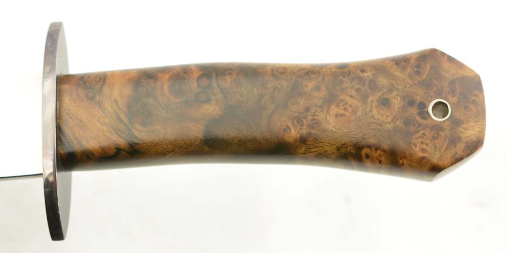 Custom Maker John Davis 10” Trail Bowie with Kraig Bergum Scabbard-img-2