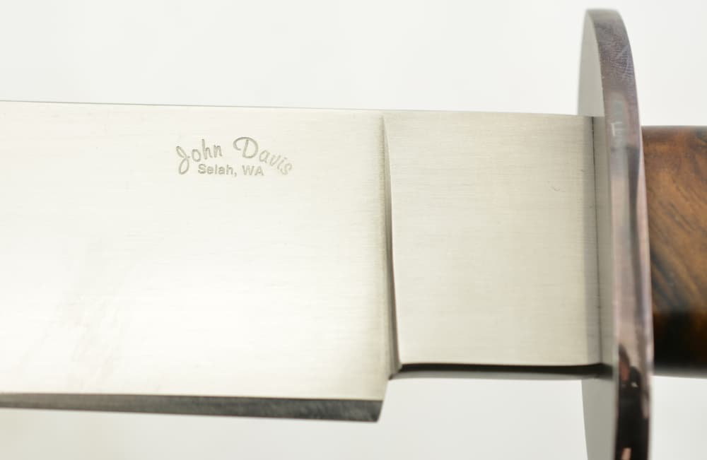 Custom Maker John Davis 10” Trail Bowie with Kraig Bergum Scabbard-img-3