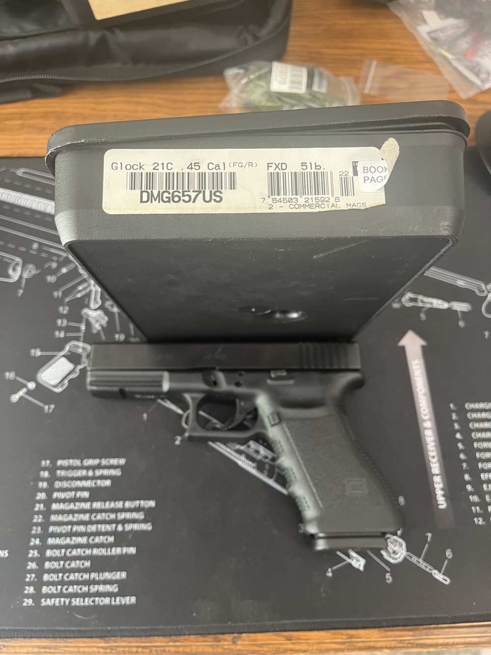 Very Nice Factory Glock 21C Gen 3 complete w/Tub, mags, paperwork, etc.  -img-3