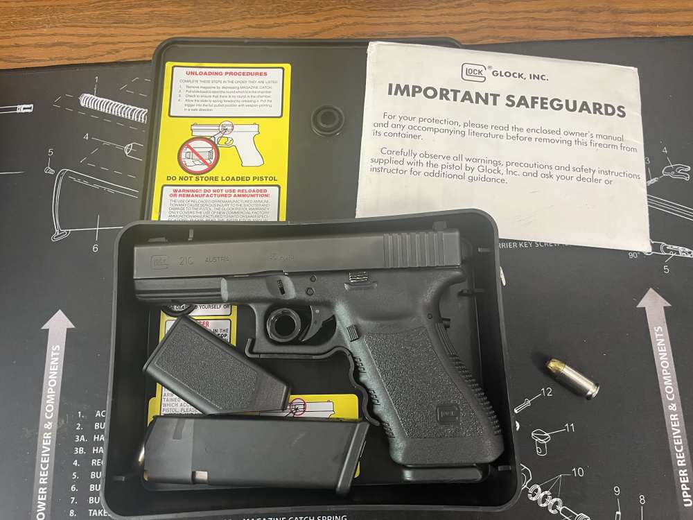Very Nice Factory Glock 21C Gen 3 complete w/Tub, mags, paperwork, etc.  -img-0