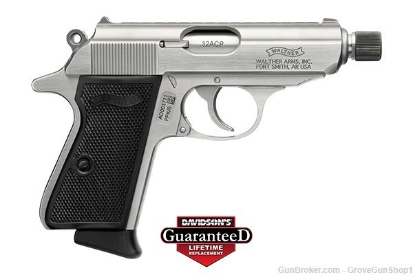 Walther PPK/S SD .32 ACP 3.3" 7+1 Stainless Threaded 4796044-img-0