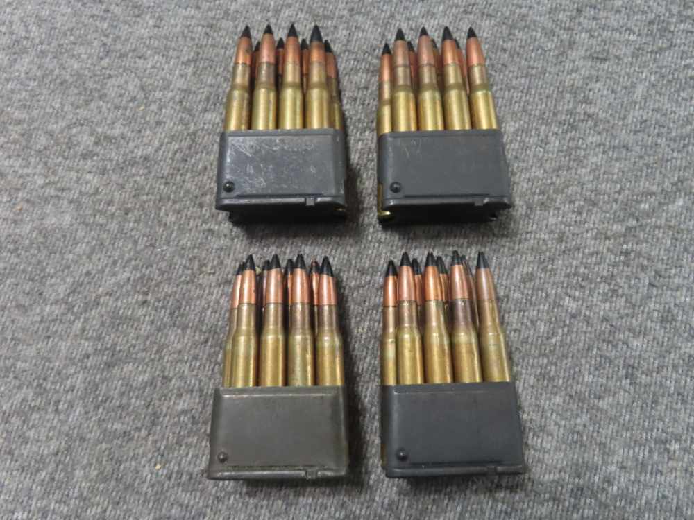 42 RDS USGI 30/06 AMROR PIERCING AMMO ON M1 GARAND en bloc & STRIPPER CLIPS-img-4