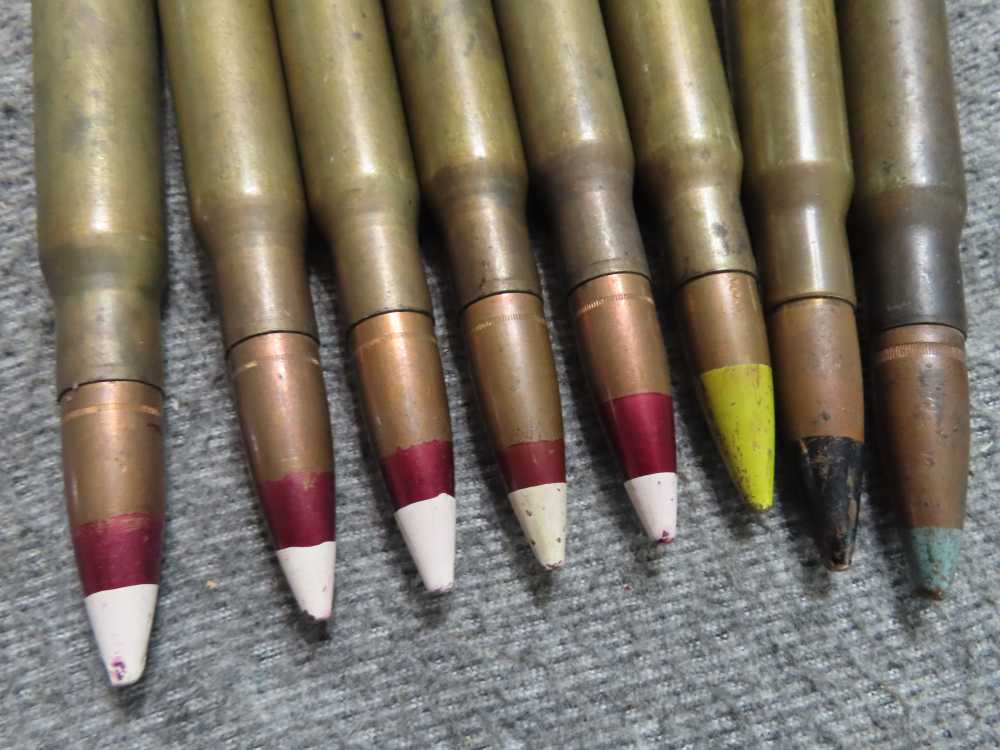 8 ROUNDS .50 CALIBER BROWNING MACHINEGUN AMMO; U.S. & DOMINICAN REP.-img-1