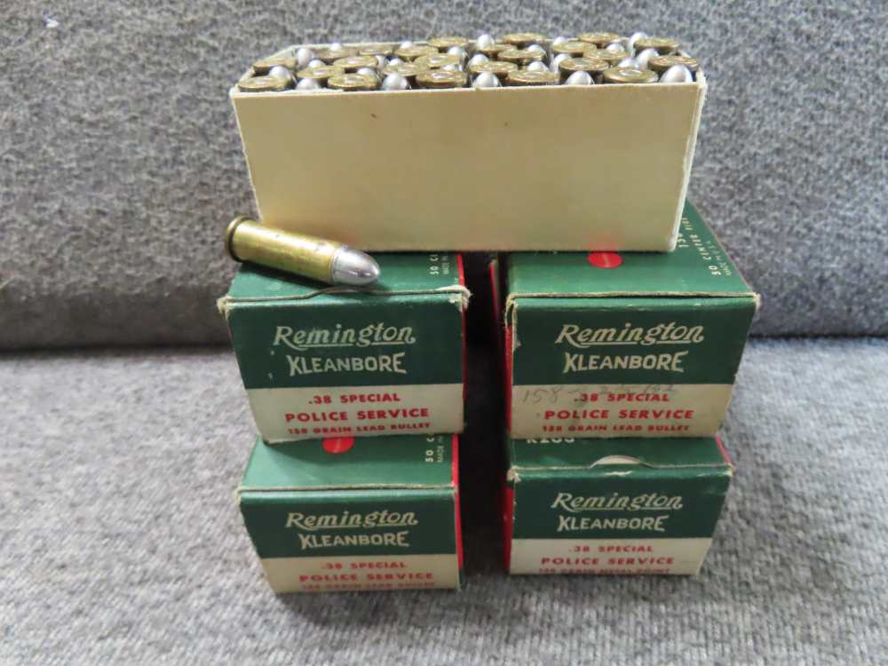 4 BOXES-200 RDS REMINGTON KLEANBORE .38 SPECIAL POLICE AMMO-BEAUTIFUL BOXES-img-0