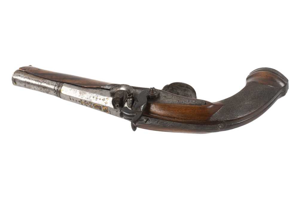 Antique European Percussion Pistol .62 Cal GOLD INLAY c.1800 16mm-img-5