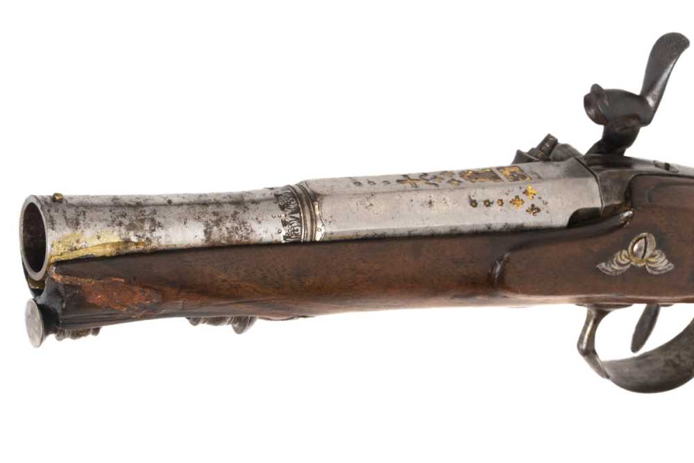 Antique European Percussion Pistol .62 Cal GOLD INLAY c.1800 16mm-img-11