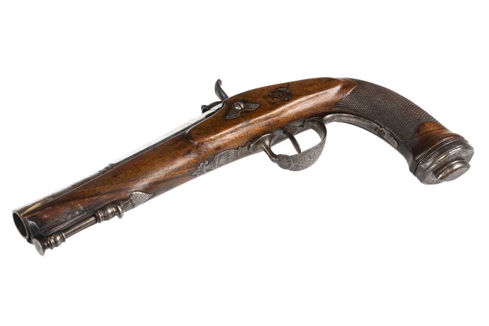Antique European Percussion Pistol .62 Cal GOLD INLAY c.1800 16mm-img-4