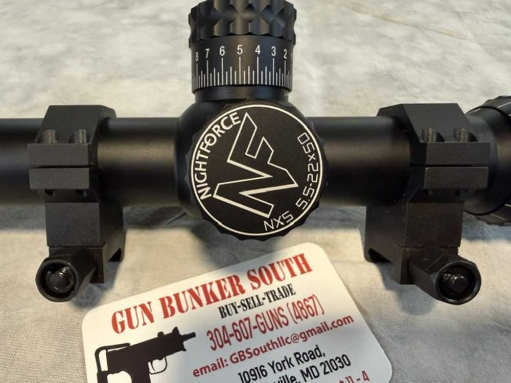 Nightforce NXS 5.5-22x50mm .250 MOA, Zero Stop, MIL-R Reticle Second Focal -img-4
