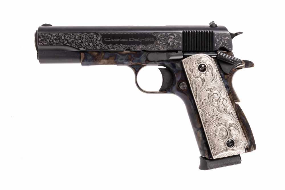 Charles Daly 1911 Engraved 45ACP Dury's #40519-img-5