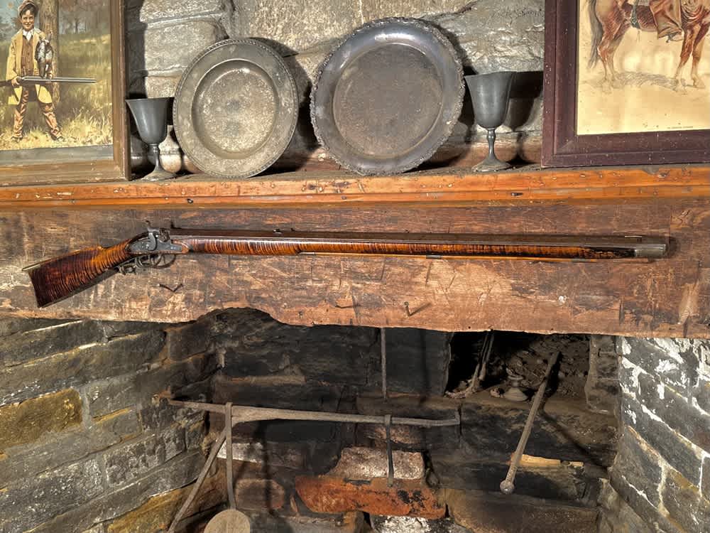 Large Heavy 1850's Hawken Style .50 Cal Percussion Fullstock Plains Rifle-img-2