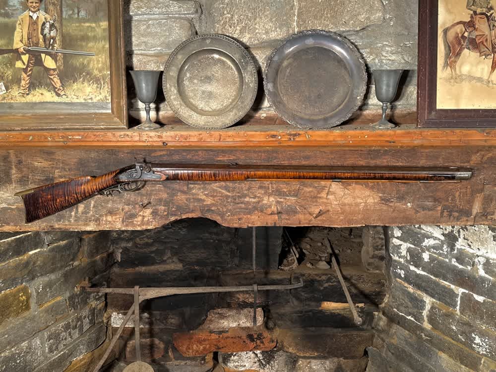 Large Heavy 1850's Hawken Style .50 Cal Percussion Fullstock Plains Rifle-img-1