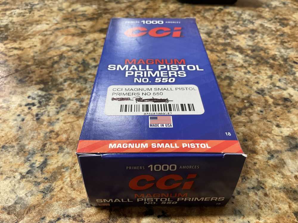 CCI Small Pistol Primers NO.550 QTY:1,0000-img-0