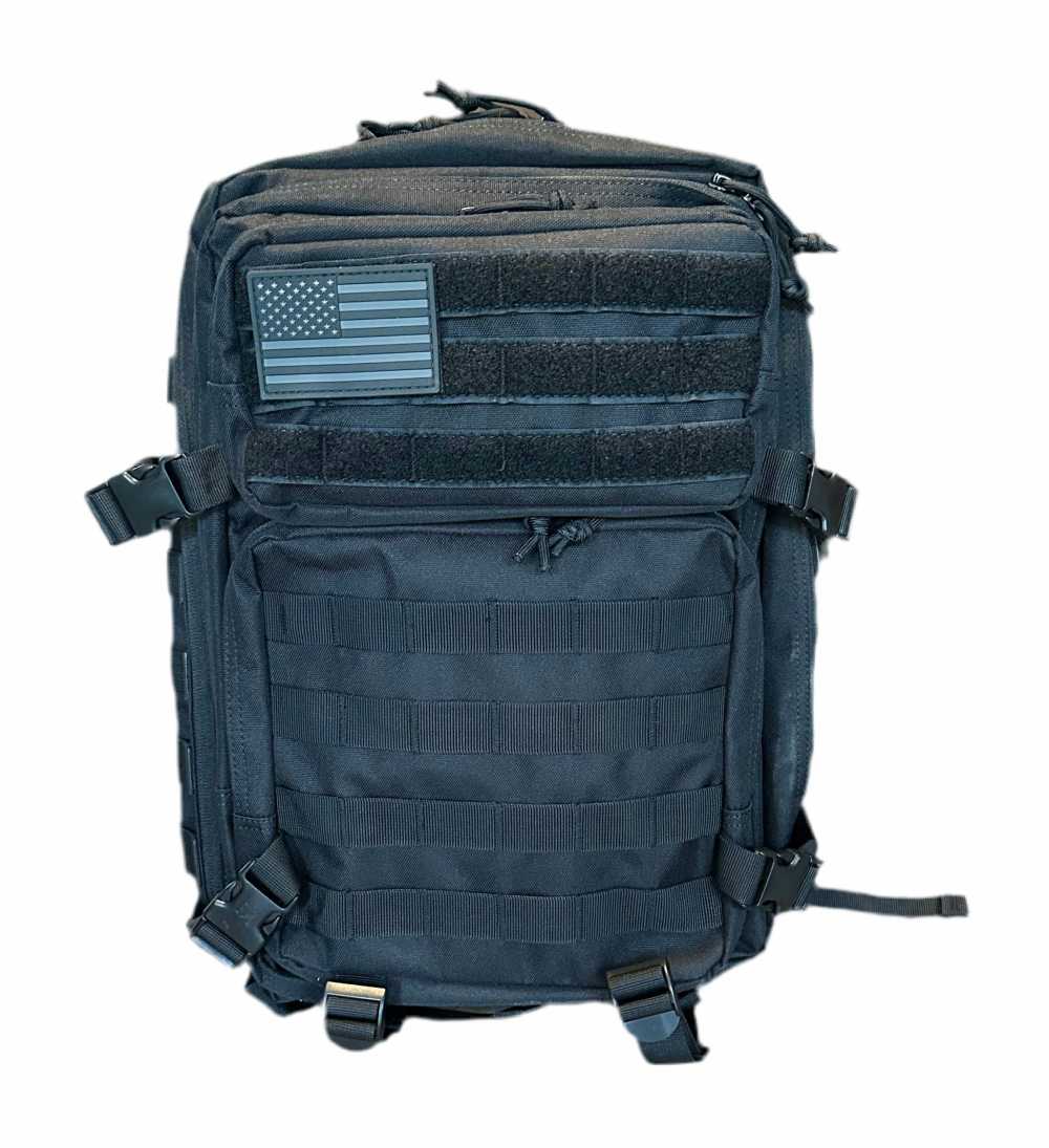 40L Tactical Backpack – 900D/1000D Molle Assault Pack Blackout Stealth-img-0