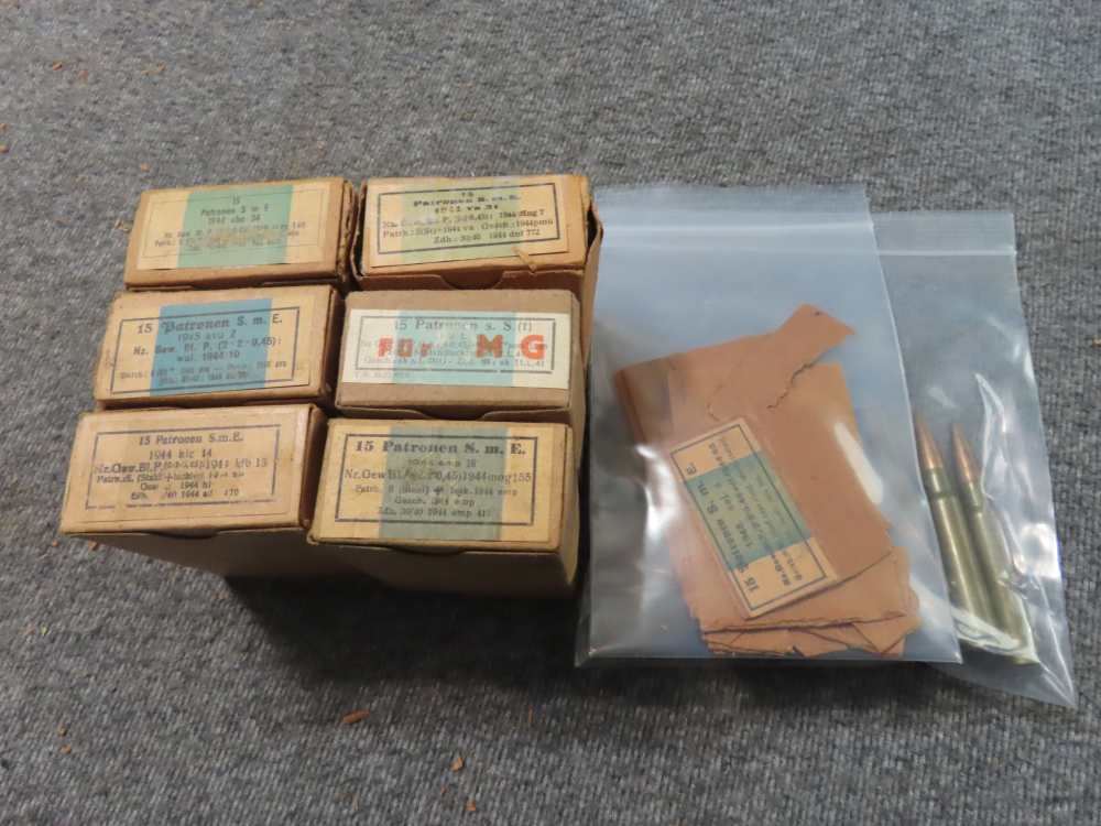 7 BOXES, 105 ROUNDS WWII GERMAN 8mm MAUSER AMMO IN GOOD CONDITION-img-13