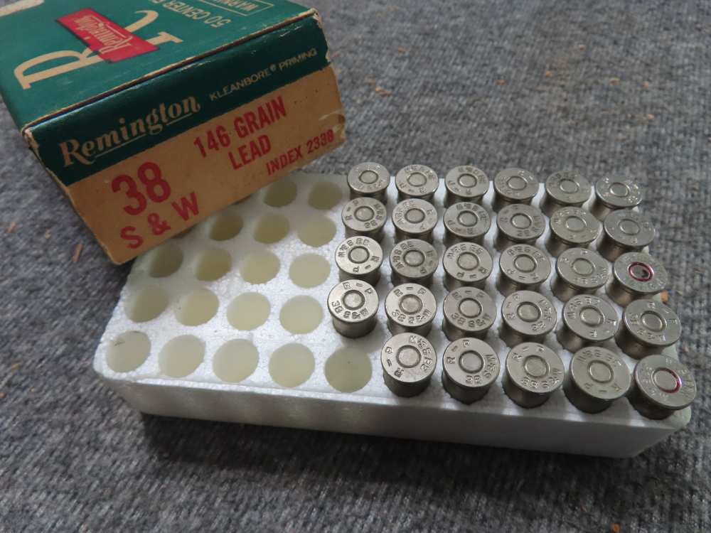 2 BOXES, 78 ROUNDS .38 SMITH & WESSON CALIBER AMMO-FIOCCHI & REMINGTON-img-1