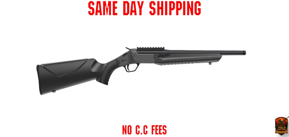 Rossi LWC Single Shot Rifle, .44 Magnum, 16.5" Threaded, Black Synthetic-img-0