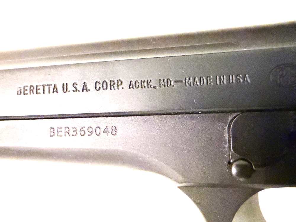 Beretta 92 FS 9mm Early Accokeek MD Straight Dust Cover Made in the USA -img-2