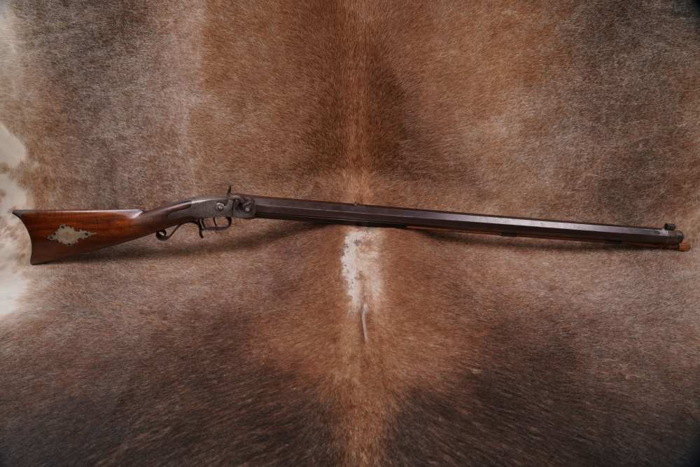 EW Cook Target Rifle .40 36” Single Shot Percussion Double Trigger Antique -img-1