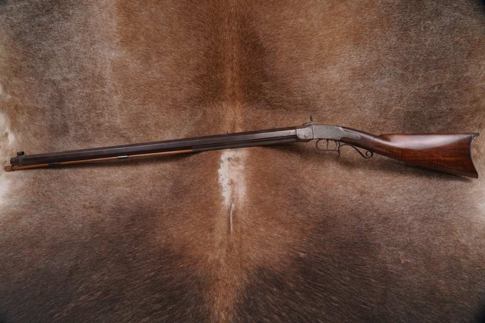 EW Cook Target Rifle .40 36” Single Shot Percussion Double Trigger Antique -img-2