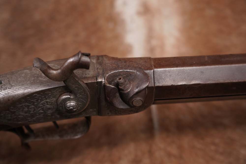 EW Cook Target Rifle .40 36” Single Shot Percussion Double Trigger Antique -img-12