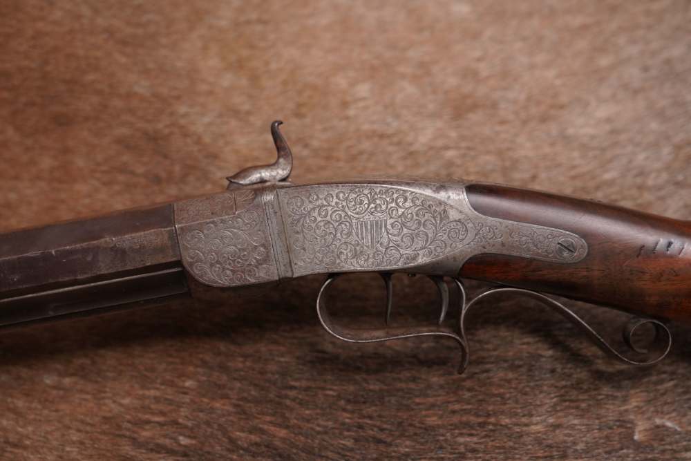 EW Cook Target Rifle .40 36” Single Shot Percussion Double Trigger Antique -img-4