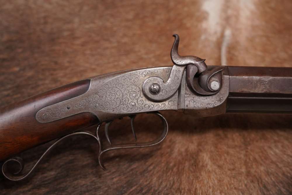 EW Cook Target Rifle .40 36” Single Shot Percussion Double Trigger Antique -img-9