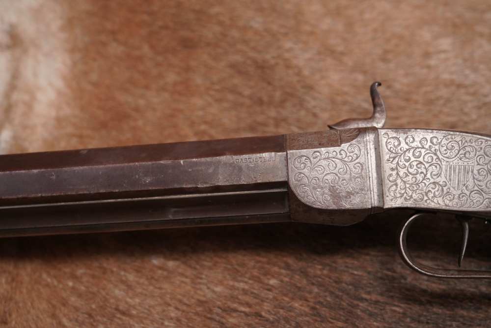 EW Cook Target Rifle .40 36” Single Shot Percussion Double Trigger Antique -img-3