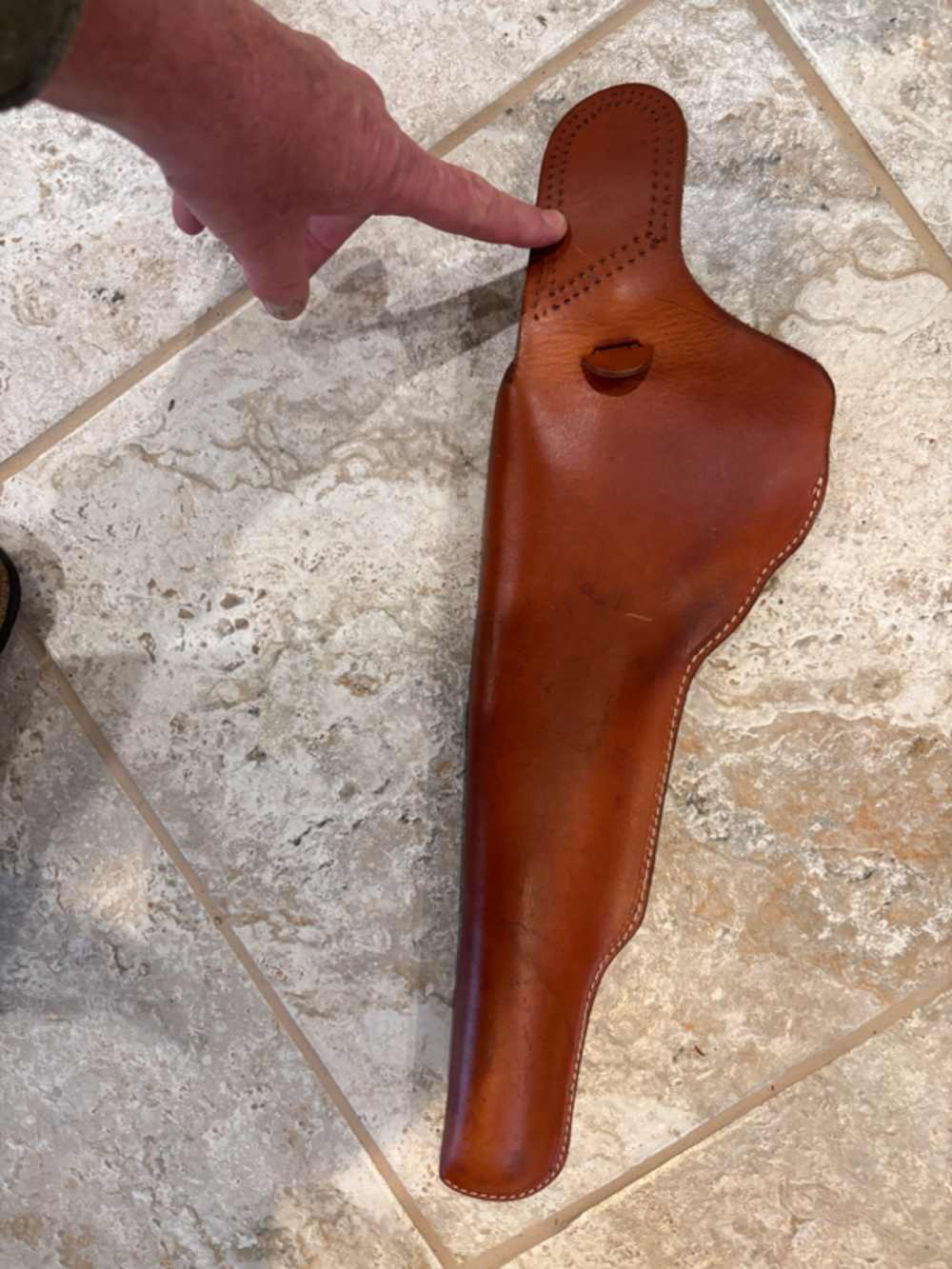 NEW (half price!) LARGE REVOLVER LEATHER HOLSTER -img-3