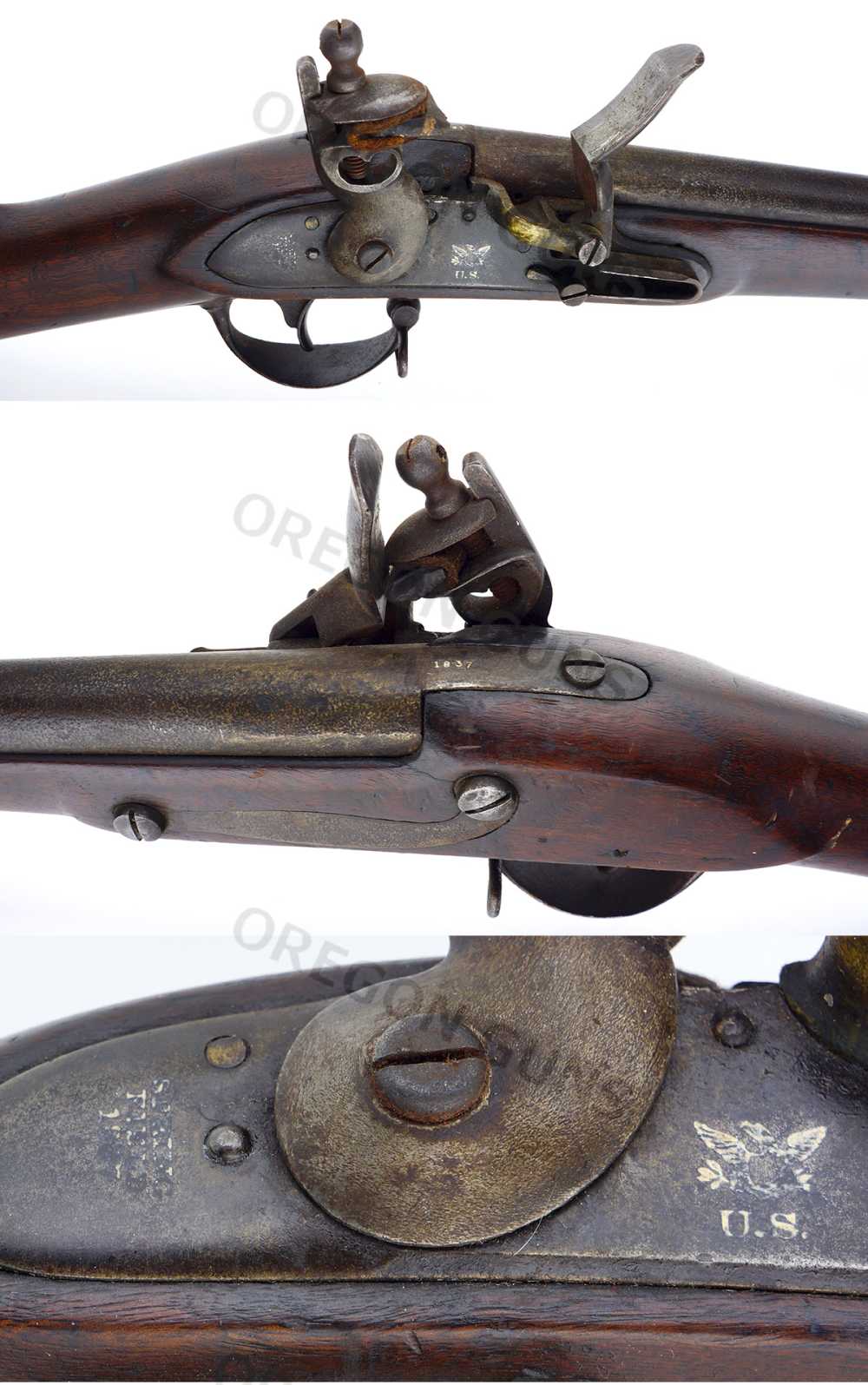 SPRINGFIELD ARMORY 1816 MUSKET MEXICAN WAR FLINTLOCK .69 SB ANTIQUE NO FFL-img-2