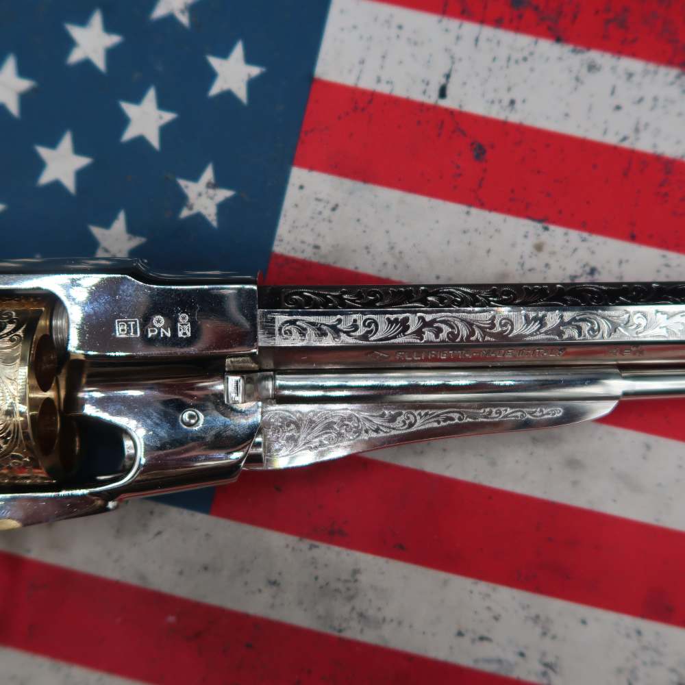 Pietta Remington 1858 Black Powder Revolver .44 Cal 8" General Custer-img-3