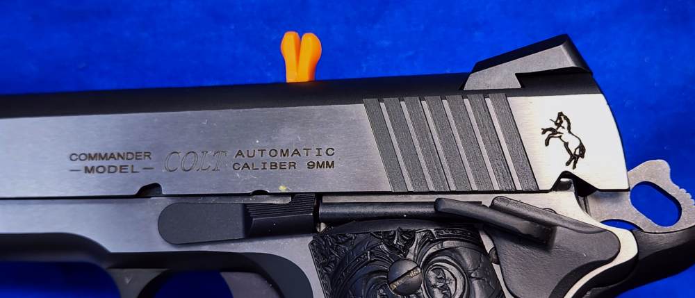 MINT UNFIRED IN BOX COLT COMBAT ELITE COMMANDER 9MM 4.25" CROSS GRIPS-img-8