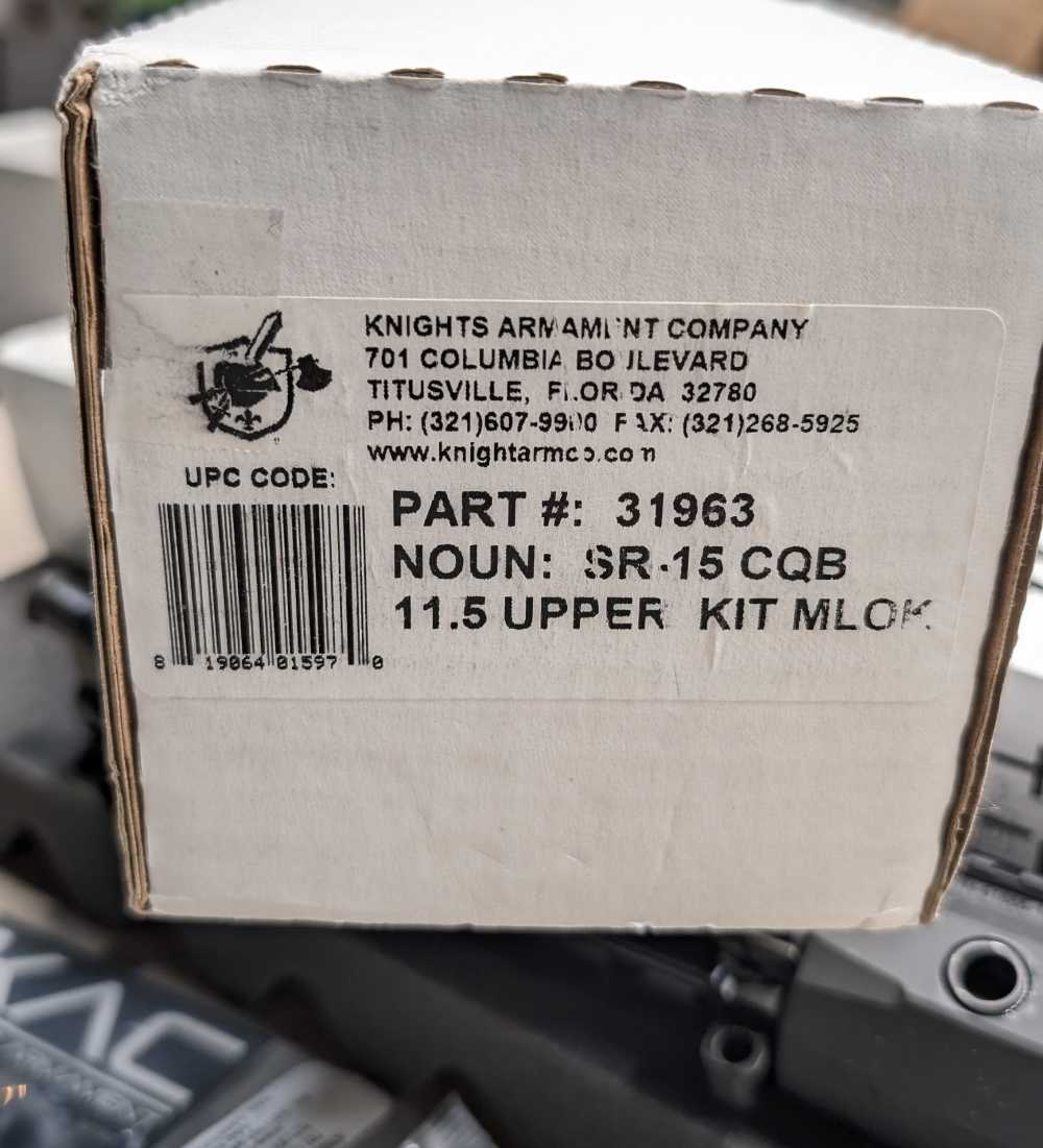 KNIGHTS 31963 Complete Upper Receiver SR15 CQB MOD2 11.5 PENNY START-img-1