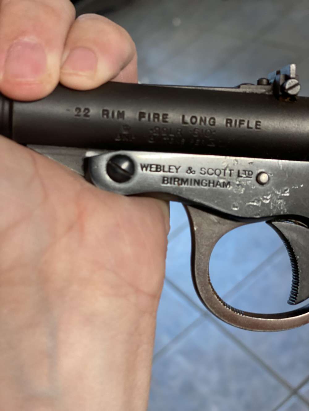 Webley & Scott Ltd Birmingham .22 LR Single Shot Tip-Up Targ.-img-1