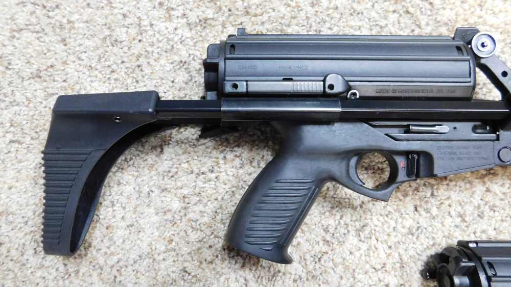 Calico M900 9mm w/2x 100/1x 50 Round Mags/Collapsible Stock-img-1