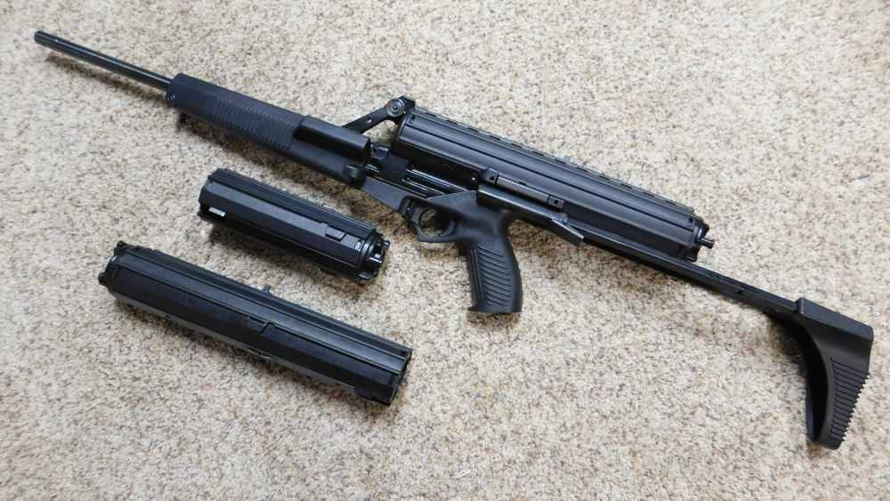 Calico M900 9mm w/2x 100/1x 50 Round Mags/Collapsible Stock-img-12