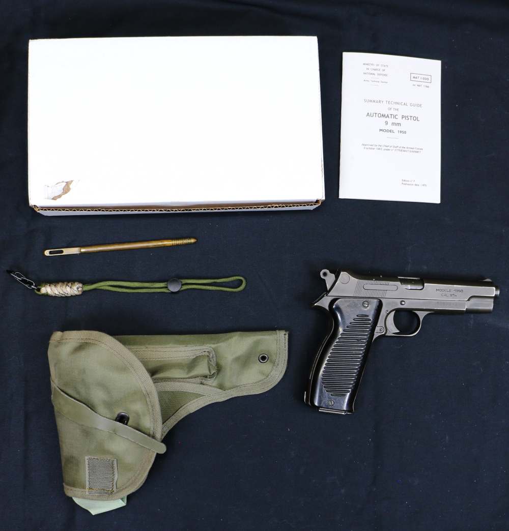 Navy Arms LLC French MAC 50 Pistol VG-EX 9mm w/ holster&lanyard 9-rd-img-29