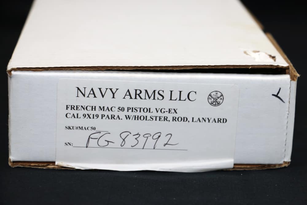Navy Arms LLC French MAC 50 Pistol VG-EX 9mm w/ holster&lanyard 9-rd-img-31