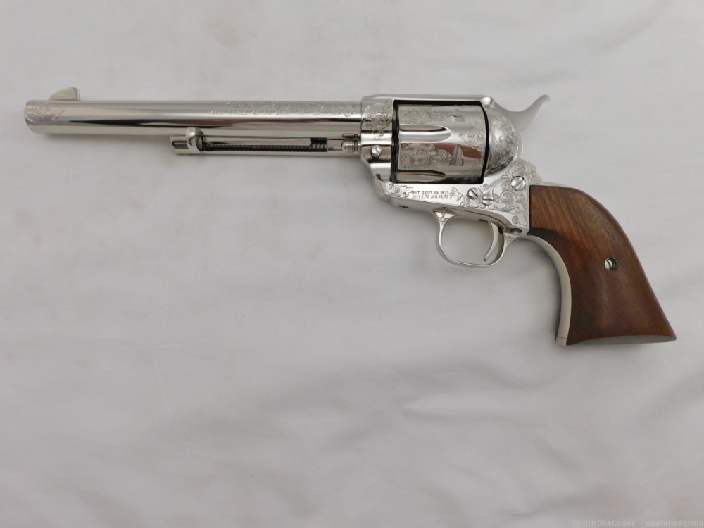 Colt SAA Factory Master Engraved 4 Consecutive Set 2nd Generation Nickel-img-12