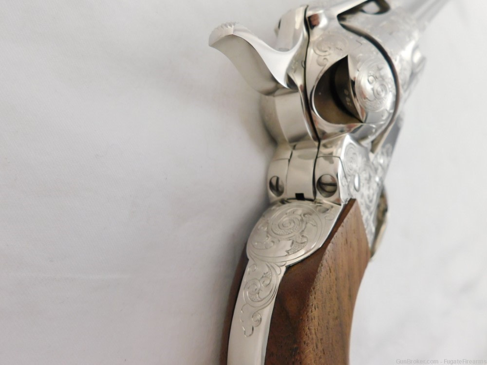 Colt SAA Factory Master Engraved 4 Consecutive Set 2nd Generation Nickel-img-31