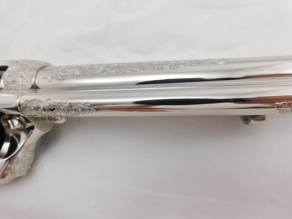 Colt SAA Factory Master Engraved 4 Consecutive Set 2nd Generation Nickel-img-22
