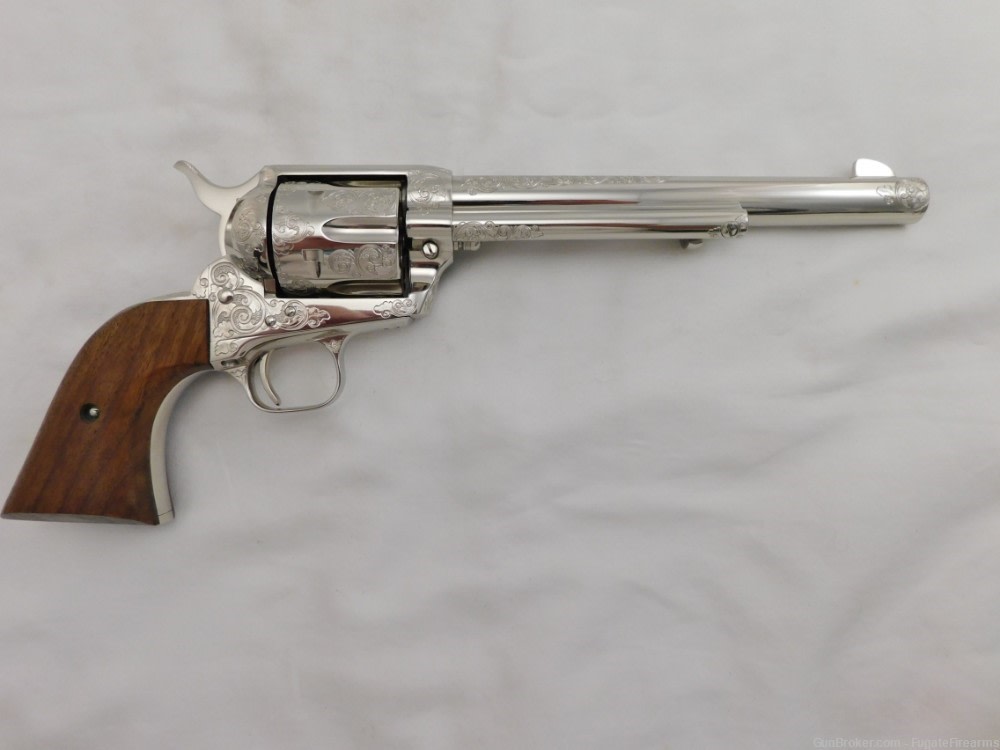 Colt SAA Factory Master Engraved 4 Consecutive Set 2nd Generation Nickel-img-32