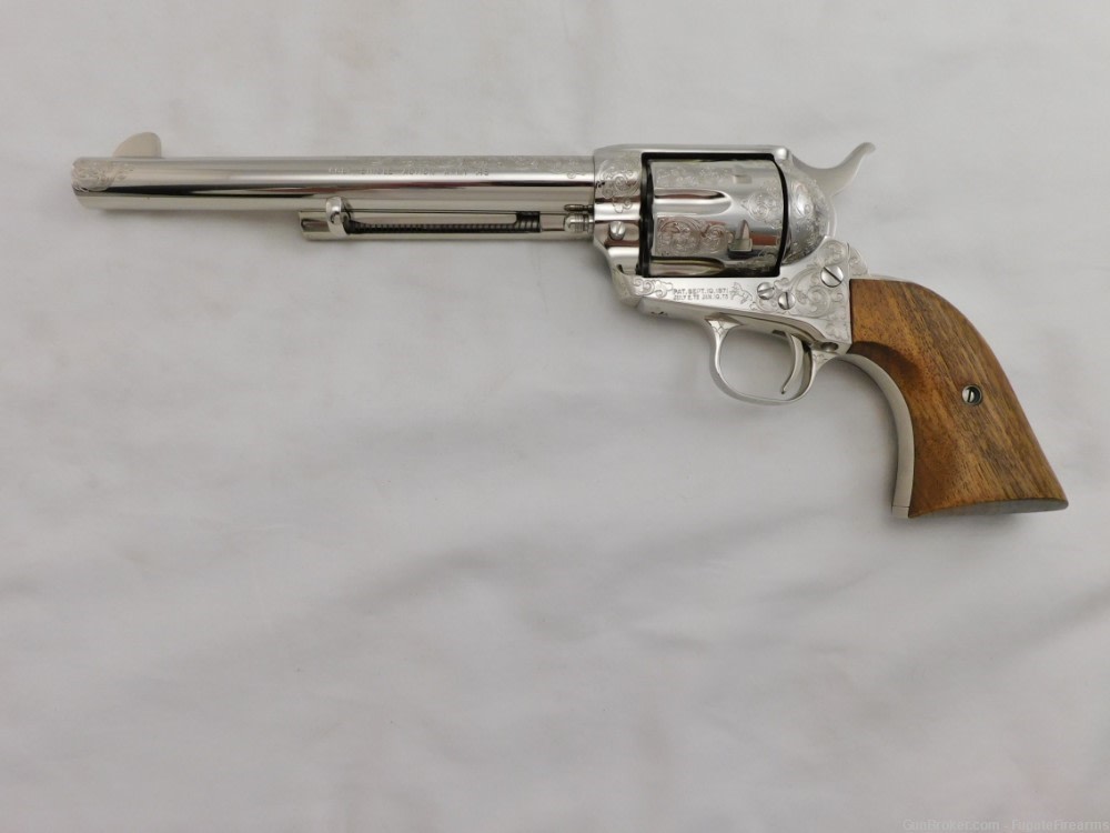 Colt SAA Factory Master Engraved 4 Consecutive Set 2nd Generation Nickel-img-52