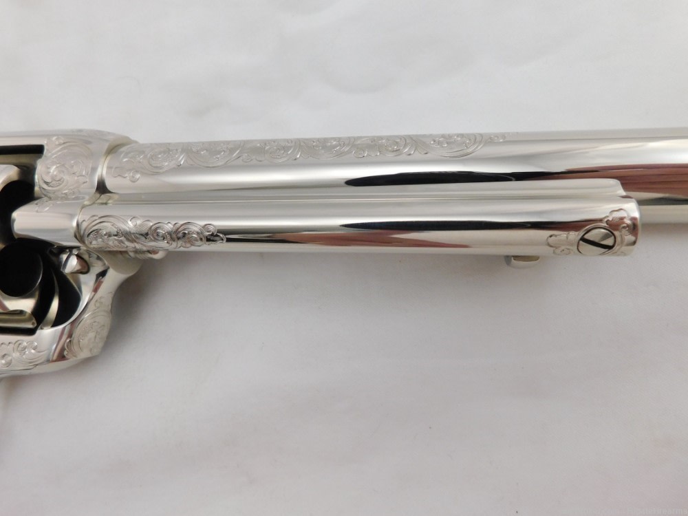 Colt SAA Factory Master Engraved 4 Consecutive Set 2nd Generation Nickel-img-59