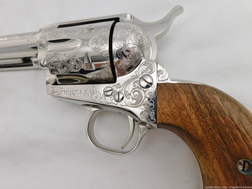 Colt SAA Factory Master Engraved 4 Consecutive Set 2nd Generation Nickel-img-55