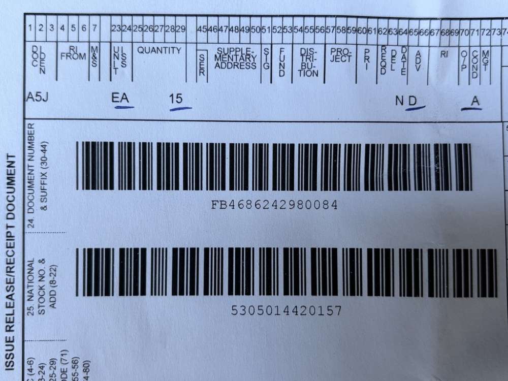 M203 Barrel Mount Screw w/ Holes NSN 5305-01-442-0157, P/N 12957129-img-2
