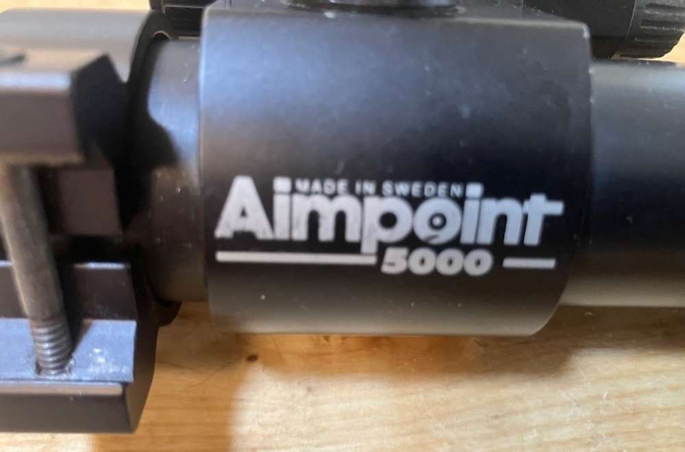 Aimpoint 5000 Red Dot Optic with Picatinny Rail Ring Mounts-img-2