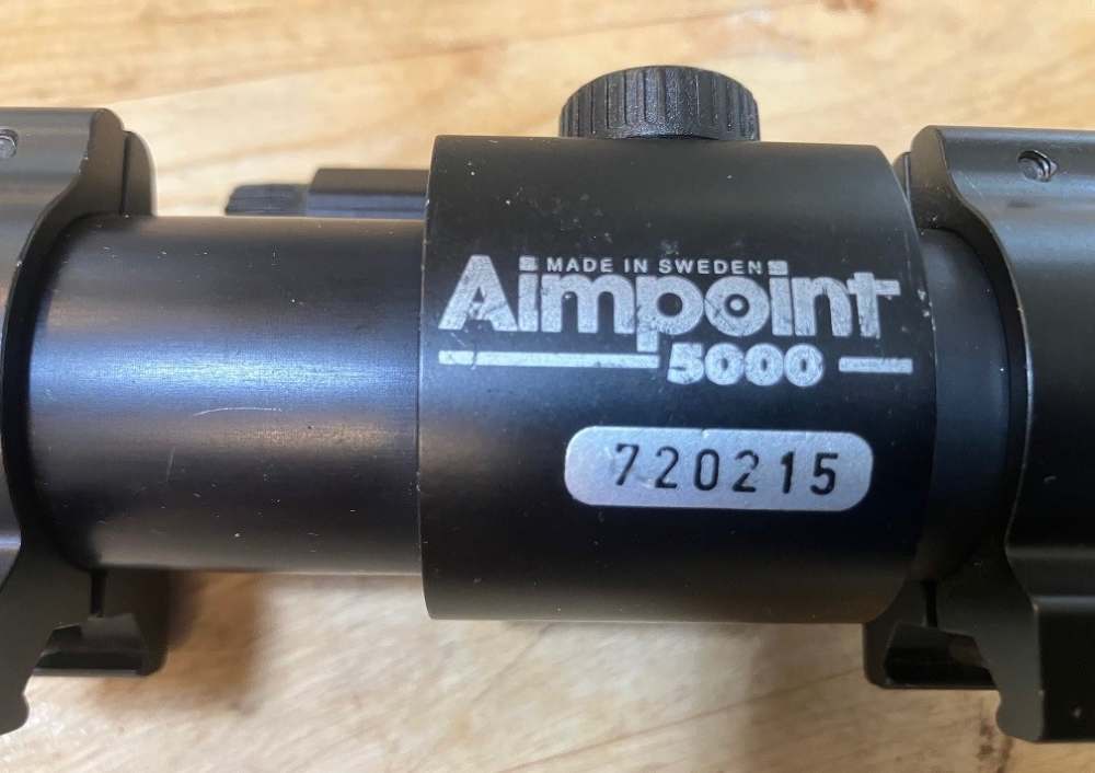 Aimpoint 5000 Red Dot Optic with Picatinny Rail Ring Mounts-img-3