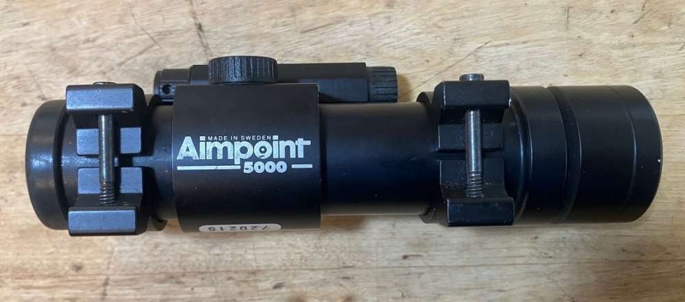 Aimpoint 5000 Red Dot Optic with Picatinny Rail Ring Mounts-img-5