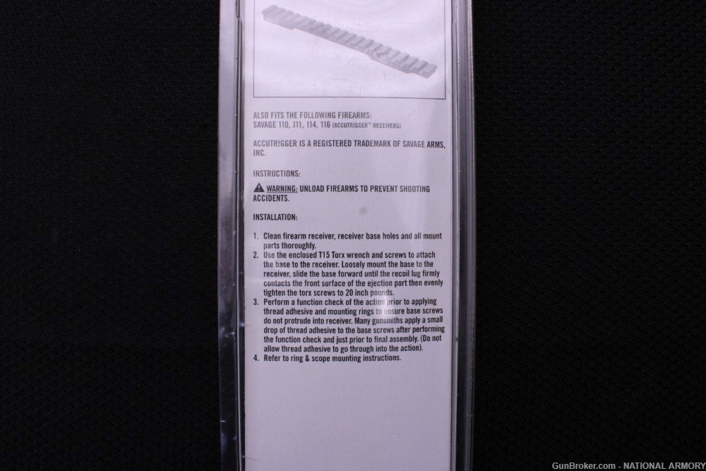 Weaver Savage 110 Long Action Accutrigger Extended Multi Slot Base 99493-img-3