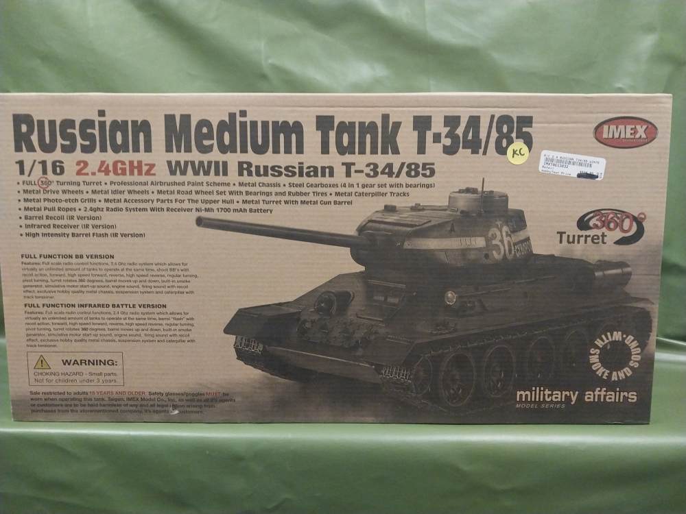 IMEX T-34/85 Metal Edition RC tank! Shoots BB's!-img-0